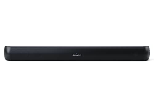 Sharp HT-SB107 2.0 Barra de sonido cine en casa Bluetooth, HDMI ARC/CEC, USB Playback, Potencia máxima total de salida: 90W, 65cm, Color Negro