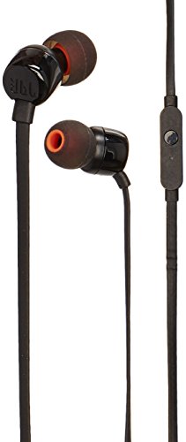 JBL T110 - Auriculares intraurales universales con Mando a Distancia y micrófono, Color Negro