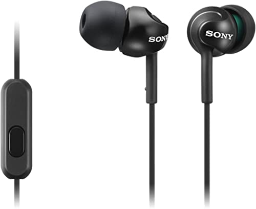 Sony MDR-EX110AP - Auriculares in-ear (con micrófono, control remoto integrado), negro