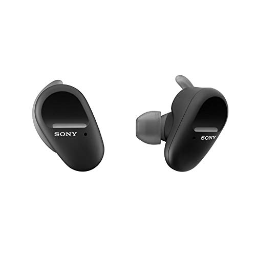 Sony WFSP800N True Wireless - Auriculares (Cancelación de ruido, Bluetooth, Extra Bass, hasta 18 h de batería, resistente al agua y polvo IP55, óptimo para deporte y trabajar con manos libres) negro
