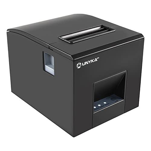 UNYKAch Impresora Térmica de Tickets UK56007 POS3, Compacta, Papel 80 mm, Conexiones Serial, USB, RJ12, RJ11 y LAN, Compatible con Todos los Sistemas
