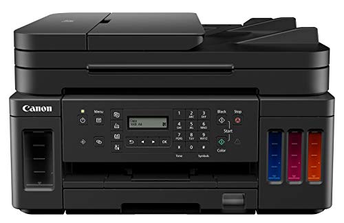 Canon PIXMA G7050- Impresora Multifuncional WiFi de inyección de Tinta con Fax y ADF, Negra + 3 Botella de Tinta Negra Extra