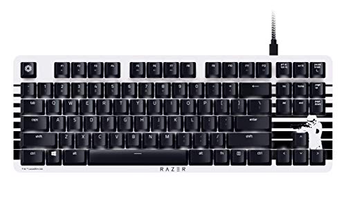 Razer BlackWidow Lite Stormtrooper Edition, Teclado mecánico silencioso para juegos, teclado compacto con interruptores Razer Orange: táctil y silencioso, arandelas