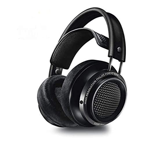 Philips Fidelio X2HR/00 Auriculares Supraaurales High Res Audio (Altavoces Acústicos de 50 mm, Almohadillas de Espuma con Efecto Memoria, Clip para Cables) Negro [Amazon Exclusive]