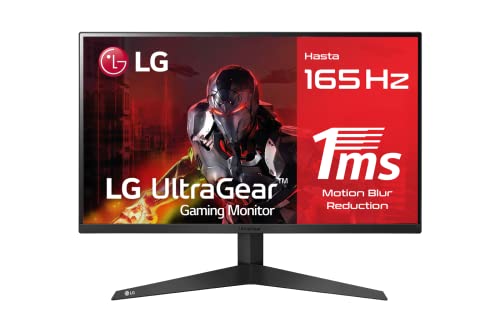 LG 24GQ50F-B - Monitor Gaming Ultragear (Panel VA: 1920x1080p, 16:9, 250 CD/m², 3000:1, 165Hz, 1ms); entradas: DP x1, HDMI x2; AMD FreeSync Premium; Regulable en inclinación