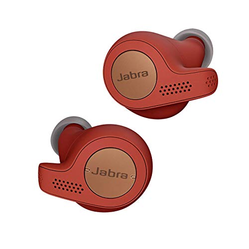 Jabra Elite Active 65t, Auriculares Deportivos Bluetooth con Cancelación Pasiva de Ruido y Sensor de Movimiento, Auténticas Llamadas Inalámbricas y Música, Rojo Cobre