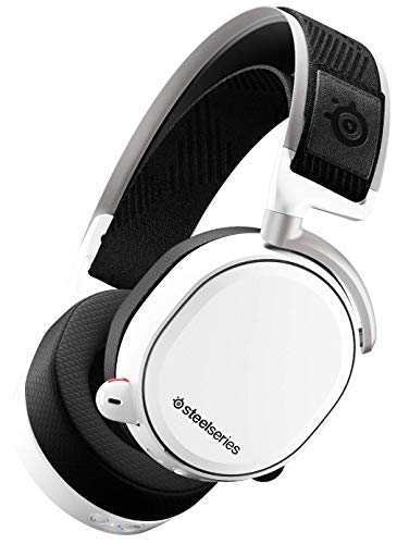 SteelSeries Arctis Pro Wireless - Auriculares de juego inalámbricos dobles (2,4 G y Bluetooth) - Sistema de batería doble - Blanco