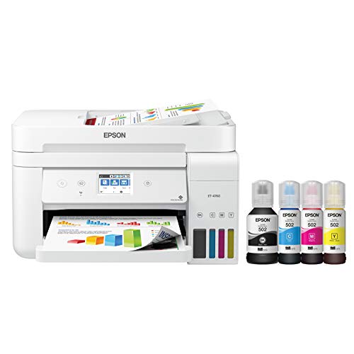 Epson EcoTank Impresora inalámbrica a Color Todo en uno sin Cartuchos con escáner, copiadora, fax, ADF y Ethernet
