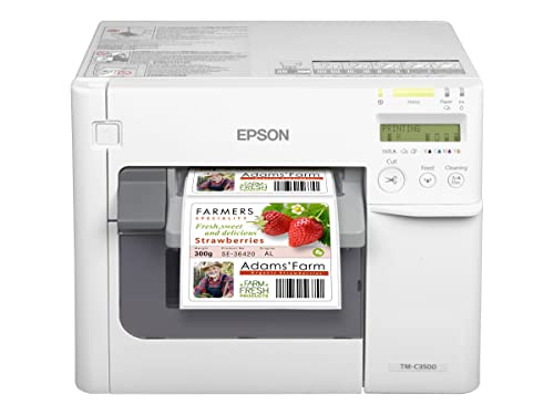 Epson tm-c3500 - Impresora de Etiquetas (inyección de Tinta, 720 x 360 dpi, 103 mm/s, 10,4 cm, Negro, Cian, Magenta, Amarillo, alámbrico).