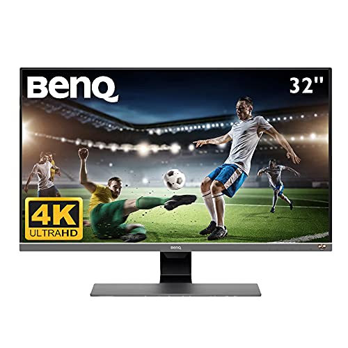 BenQ EW3270U Monitor 4K | 32 pulgadas HDR USB-C | Compatible para MacBook Pro M1 | Color Gris Metálico