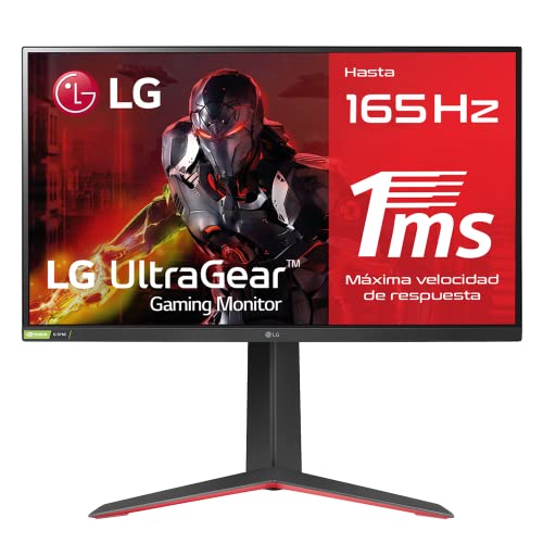 LG 27GP850-B - Monitor Gaming UltraGear 27 pulgadas, Panel IPS, 165Hz, 1 ms, 1000:1, 400nit, 16:9, HDMI, DisplayPort, Dynamic Action Sync, Conectividad Universal, Color Negro