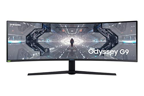 Samsung Odyssey G9 LC49G95TSSUXEN Display - Monitor curvo de 49'' (UltraWide QHD 5120 x 1440p, 1 ms, 144 Hz, GSync, LED, 32:9, 420 cd/m², 1000R, HDMI, PBP, PIP)